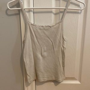 Brandy melville ruffled neckline tank
